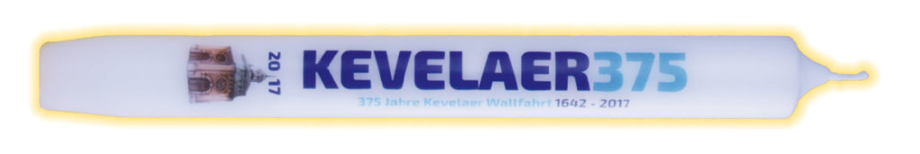 Kevelaer375. 375 Jahre Kevelaer Wallfahrt. Extra große Opferkerze aus Kevelaer, dem Wallfahrtsort am Niederrhein.